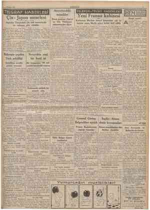  9 Haziran 1935 CmMHTTRİYET TELGRAF MABERLERI ^ ÇinJapon meselesi Ayasofyadaki mozaikler Times gazetesi «San'at ve ilirn...