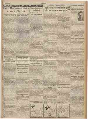  18 Hariran 1935 CüMBTUlfctYET O Italyan Habeş ihtilâfı TEL8İZLE Ziraat Bankasına borclu olan çiftçiler i Devlet masrafları 5