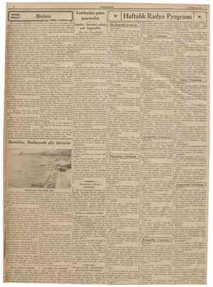  A 30 Hazlran 1933 KOçOki Hikâyeİ Binbası Vahid özGüncr Londradan gelen gazeteciler Haftalık Radyo Programı • Salı: 2 temmuz J