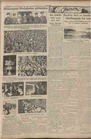  8 Temmuz 1935 CUMHUR1TET Atlılanmızın dönüşünden görünüfler Borsa hareketleri Beykoz deri ve kundura Hafta içinde neler oldu?