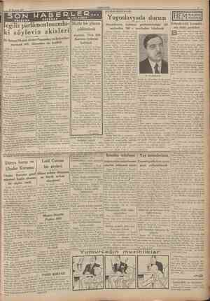  13 Temmuz 1935 CUMHUBÎYET SON MABERLER ve TELSiZLE TELCRAF TCLEFON Ingiliz parlâmentosunda Mutlu bir günün yıldönümü ki...