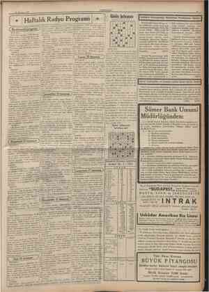  21 Temmuz 1935 CUMHURfYET • Çatalcadaki kıtaat ihtiyacı o hale saatinden bir saat evveline ıle konser 21,20 opera parçaları