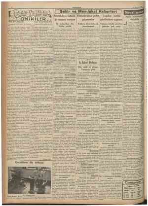  CUMHURÎYET 28 Temmuz 1935 Şehlr ve Memleket Haberleri j Siyasî icmal Biiyiik halk romanı 4 9 ONIKILER Büyükdere fidanlı...