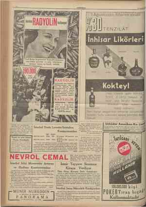  CUMHURfYET 28 Temmuz 1939 Herkes RADYOUN 1 Ağustostan ıtıbaren vasatî kullanıyor TENZİLAT . • * . • * , . * % ' • * iiy*...
