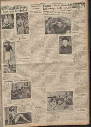  CUMHURİYET 2 Ağustos 1935 Göçmen nakliyatı Yerli Mallar Sergisi Casıısluk tarihinde tazelenen bir sahife: 12 Yedinci Yerli