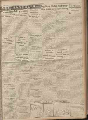  11 Ağustos 1935 CUMHURİYET SON MAB E RLEP TELEFON TELGKAP ve TELSiZLE Yunanistandaki grevler Giridde sükunet var, Pirede...