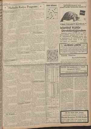  Ağustos 1935 CUMHURtYET m Haftalık Radyo Programı BUDAPEŞTE: Bi ıı Günün bulmacasî 1 2 3 4 S « 3İ 4 5 f, KUMBARANA" (^ Bu...