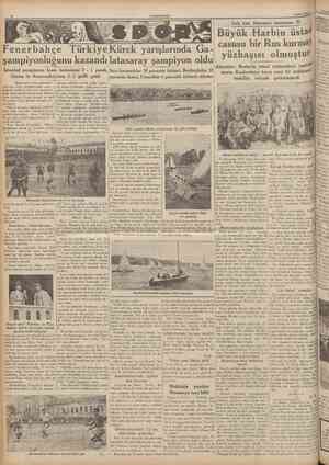  CÜMHUBİI'ET 9 Eylul 1935 Leh kızı Jenyanın macerası: 31 Büyük Harbin üstad casusu bir Rus kurmay Fenerbahçe Türkiye Kürek...