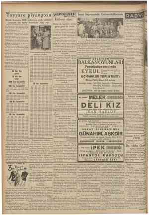  12 Evlul 1935 Tayyare piyangosu Büyük ikramiye 29846 numaraya çıktı, talihliler arasında bir kadın kasadarla 9 işçi var...