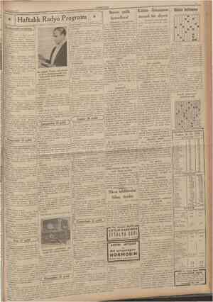  13 Kyful 1935 COmURIYET Haftalık Radyo Programı Bu aksamki program ili berler, borsalar 21,50 Muhittin Sadık (Bastaraft 1...