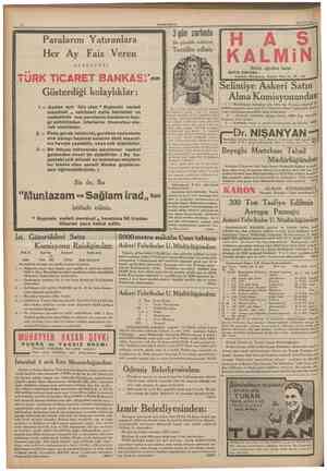  12 CUMHURÎTET Î8 1935 Paralarını Yatıranlara Her Ay Faiz Veren ADAPAZARI 3 gün zarfında Bu güzellik tedbirini Tecrübe ediniz