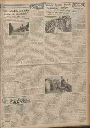  18 Eylul 1935 CUMHURÎYET Dünyayı dolaştım Holivud adeta çemenler içinde bir cehennem! ^ Herşeyi insanı teshir ediyor Fakat