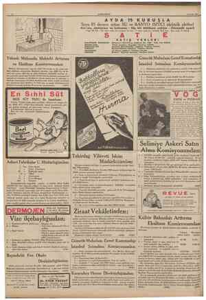  12 CUMHURİYET 24 Eylul 1935 Alevsiz, dumansız ve kokusuz Hiç bir tehlikesi yoktur Otomatik ayarlı feşin 66 lira Bir sene vade