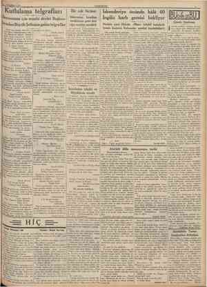  3 İkindieşrin 1935 CUMHURÎYET Kutlulama telgraflan îayramimız için ecnebi devlet Başkangtrindan Büyük Şef imize gelen telgraf