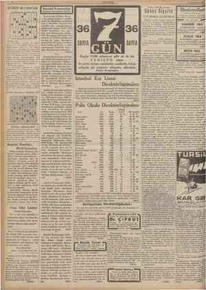  CUMHURİYET 3 ikincıteşrln 1933 Tasfiye halinde bulunan GUNUN BULMACASI 2 8 İstanbul Komutanlığı Satınahna Komisyonu flânları