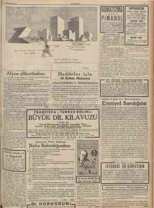  8 fkfoclteşrln 1935 CUMHlJBÎTF. 11 ROMATİZMA PİMANOL ve siyatik ağrılarına Emsalsiz ilâcdır. Uşüterek arkanızda ve...