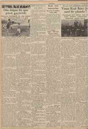  CUMHITRİYET 25 İkinciteşrin 1935 Dün dolgun bir spor günü geçirildi Galatasaray Istanbulsporla sıfır sıfıra berabere kaldı.