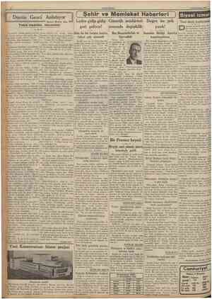  CUMHTJBİYET 6 Birincikânun 1935 Dünün Genci Anlatıyor Sermed Muhtar Alus Şehir ve Memleket Haberleri ) Siyasî icmal Lodos...