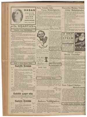  CUMHURİYET 20 Nisan 1936 f HASAN Kar kremi yagsız menekşe » » yağsız acı badem Acı bedem yağı kremi Gece kremi yarım yagiı