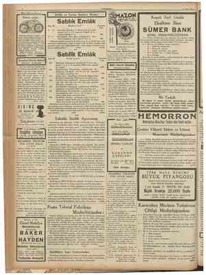  Bisikletçilere Mühim müjde : r CUMHURİYET 24 Nisan 1936 Emlâk ve Eytam Bankası îlânları Satılık Emlâk Mevkii ve nev'i ATOH