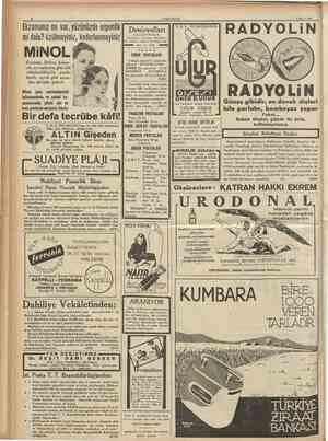  2 Mayıs 1936 CUMHURÎYET iiaçiannızı ss. SALie NECATÎ t: II SELANIK A K T I F Türk lirası Kasa Banknot 2.520.075 22 Altın...