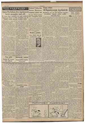  CUMITURÎYET 6 Mayıs 1936 KUçUk Hikâye Haydud ve kadm ( Kitablar arasında Motörlü vasıtalar Elyevm İnhisarlar idaresi Tütün İş