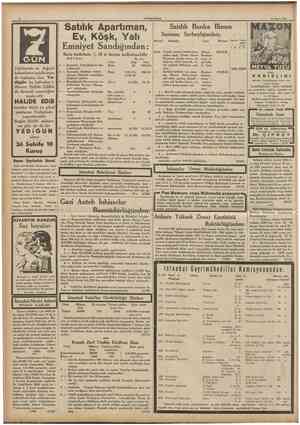  19 Mayıs 1936 CUMHURIYET ADEMi iktidara iHTiYARUĞI YOK EDER Tafsılât: Galata P. K. 1255 Hormobin « Kiralık köşk Feneryolu...