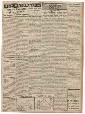  24 Mayıs 1936 CUMHTJRÎYET SON UABERLER Sümer Bank umu mî heyeti dün toplandı Yeni kanunla, bu idarede çalışanlarBankanın...