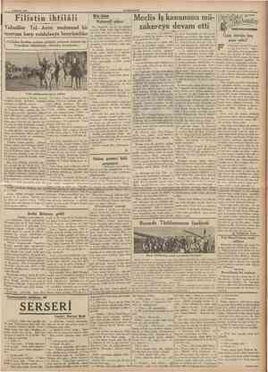  6 Haziran 1936 CUMHURÎYET Filistin ihtilâli Yahudiler Tel Avivi muhtemel bir taarruza karşı müdafaaya hazırlandılar J Biz...