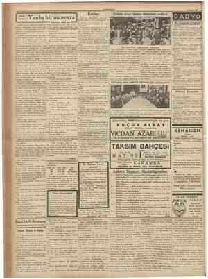  CUMHTJRİYET 7 Haziran 1936 Küçük : Hikâye j Yanlış bir manevra = Edmond Seö'den " Bakın bizi nasıl süzüyor! Hiç te utan mıyor