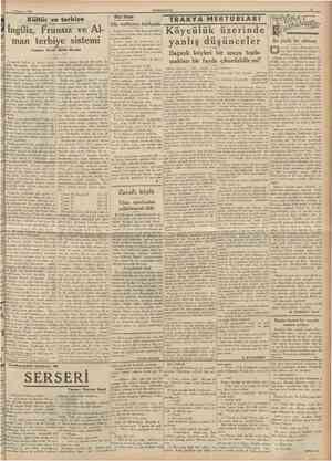  9 Haziran 1936 CUMHURIYET Kültür ve terbiye Biz bize Aile mefhumu hakkında Sovyet Rusyada, kan koca arasındaki münasebetleri
