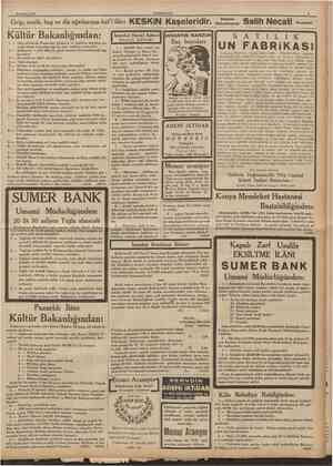  16 Haziran 1936 CUMHURÎYET Grip, nezle, baş ve diş ağrılarının kat'î ilâcı KESKİN KaŞelerİdİr. Bah'ekap.da Sdlİh NeCStİ...
