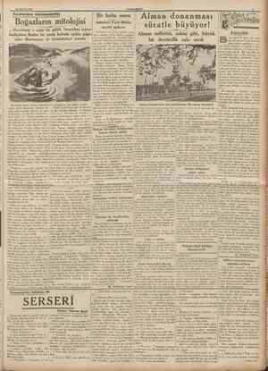  21 Haziran 1936 CUMHUBÎYET Konferans münasebetile Boğazların mitolojisi Bir hafta sonra Sekizinci Yerli Mallar sergisi...