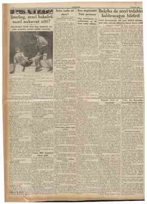  CUMHURİYET 24 Hazhao 193C Şmeling, zenci boksörü nasıl nakavut etti? Amerikadaki biiyük boks maçı hakkında son gelen...