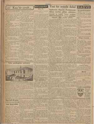  CUMHURİYET 28 Haziran 1936 Küçük Hlkfiye Kısa bir cevab Bibliyoğrafya KırkYıl Yeni bir mesele daha! RADYO Gazeteler bu...
