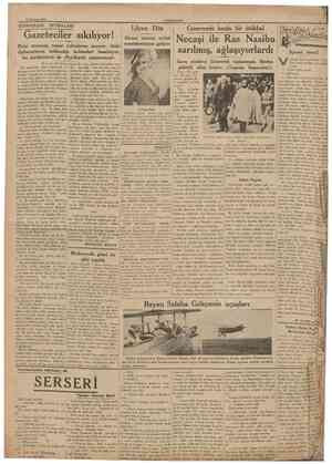  30 Haziran 1936 CUMHÜBtVET KONFERANS imBALARI Gazetcciler sıkılıyor! Birisi oturmuş; ırapur yolcularını sayıyor, öteki...