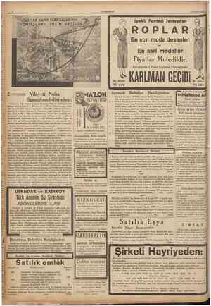  3 Temmuz 1936 CUMHUBtTET Bir Su Mühendisile Iki Nafıa Fen Memuru Alınacaktır Denizyolları İŞLETMESİ Acentaları: Karaköy...