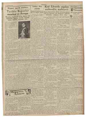  18 Temmuz 1936 CUMHURİYET Siyasî tarih notları Tarihte Boğazlar meselesi ve Avrupa Mücadeleye Napolyonda karıştı, Rusların