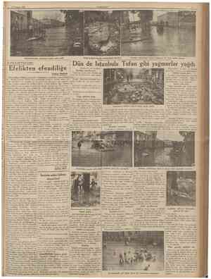  27 Temmuz 1936 CUMHURİYET Dolmabahçeden Kabataşa giden yolun hali Sellerin Boğazkesen caddesindeki tahrihatı Taksim...
