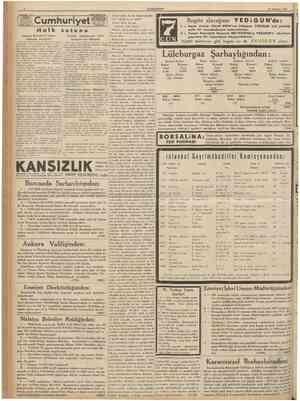  CUMHTTRİYET 28 Temmuz 1936 Cumhuriyet Halk Samsun Geri Tobako imalâthanesi önün. de seyyar köfteci Behçet imzasile aldığı mız