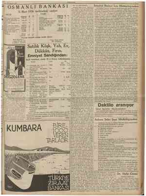  29 Temmuz 1936 CUMHURİYET Biga icra memurluğundan: Adapazarı Tiirk Ticaret Bankasının Biga şubesine borçlu Karabigada...