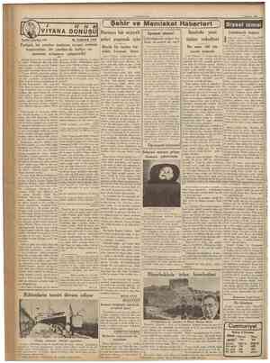  CUMHURIYET 3 Ağustos 1936 [ Şehlr ve Memleket Haberleri ) Siyasî icmal Tarihi tefrika: 112 M. TURHAN TAN Bursayı bir seyyah