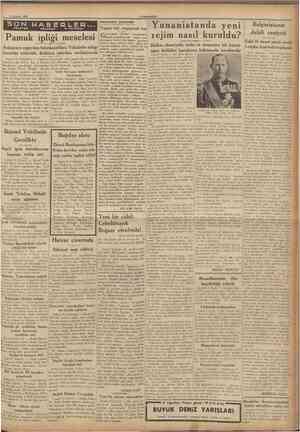  9 Ağustos 1936 CUMHURİYET SON TEIEFON HABERLER TELGRAr vc TELSİZLE Nâdiseler arasında Vapur var, vapurcuk var azetelerde...