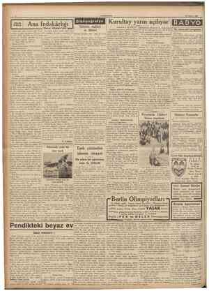  CUMHURİYET 23 Âğusfos 1936 Küçük Hikâye IBastarafı 1 inn sahifedei müzakereleri dinlenecek ve akşamı saat Buradaki tezyinat