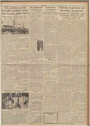  24 Ağustos 1936 CUMHURIYJET Deniz yolculuklarının zorluğu Karadan gemiye, gemiden karaya gitme işleri Halkın vapurlara çıkış