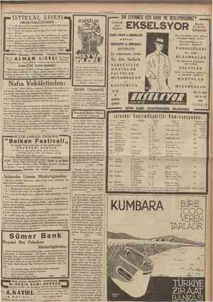  30 Ağustos 1936 CUMHURİYET İSTİKLÂL LİSESİ DİREKTÖRLUGUNDEN: • • w •« I ' K SIK GiYiNMEK İCİN DAHA NE BEKLiYORSUNUZ? Galatada