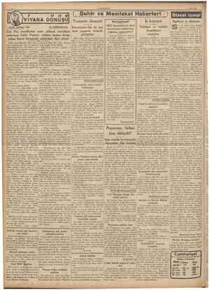  CUMHURİYET 3 Eylul 1936 / // // a VIYANA OONUŞU Tarih* tefrika: 143 M. TURHANTAN Şehîr ve Memleket Haberleri ] Siyasî icmal