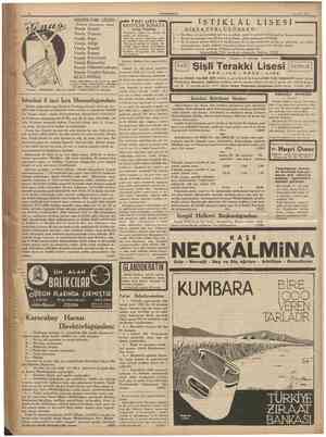  10 CUMHURİYET 23 Eylul 1936 VENÜS GlBı GÜZEL Kalmak istiyorsamz, daima İstanbul dördüncü icra memurluğundan: Yeminli üç ehli