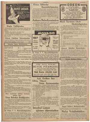  10 CUMHURİYET 23 Eylul 1938 'JjaJıce JinJuM • SiYAH BAH(E JARABI. otouuJdiA bak Konya înhisarlar Başmüdürlüğünden: Kaldırım
