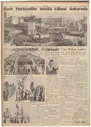  Şanlı Harbiyeliler inkılâb kâbesi Ankarada CUMHURIYET 27 Evlul 1936 Ankarada Hakimiyeti Milliye meydanında muazzam merasim 7